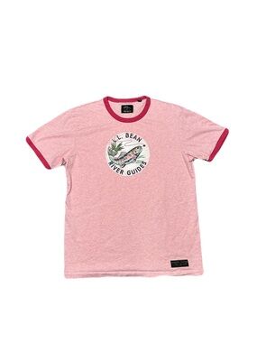 L.L. Bean x Todd Snyder Maine Men's Ringer Organic Cotton Tee Size Medium Pink